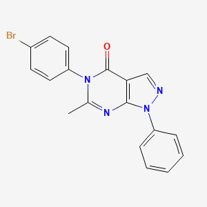 molecular formula C18H13BrN4O B10812153 5-(4-bromophenyl)-6-methyl-1-phenyl-1,5-dihydro-4H-pyrazolo[3,4-d]pyrimidin-4-one 