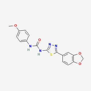 molecular formula C17H14N4O4S B10812173 1-[(2Z)-5-(1,3-benzodioxol-5-yl)-1,3,4-thiadiazol-2(3H)-ylidene]-3-(4-methoxyphenyl)urea 