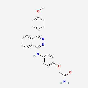 molecular formula C23H20N4O3 B10812188 2-(4-{[4-(4-Methoxyphenyl)phthalazin-1-yl]amino}phenoxy)acetamide 