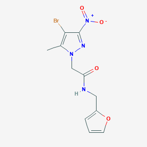 2-(4-Bromo-5-methyl-3-nitro-pyrazol-1-yl)-N-furan-2-ylmethyl-acetamide