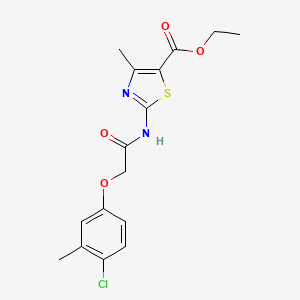 molecular formula C16H17ClN2O4S B10812240 Ethyl 2-[[2-(4-chloro-3-methylphenoxy)acetyl]amino]-4-methyl-1,3-thiazole-5-carboxylate 