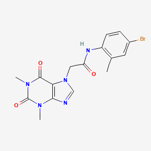 N-(4-bromo-2-methylphenyl)-2-(1,3-dimethyl-2,6-dioxopurin-7-yl)acetamide