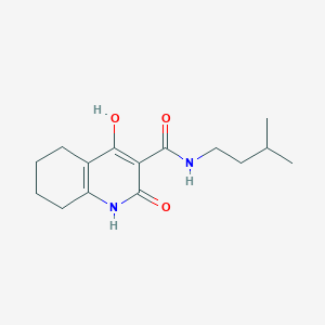 molecular formula C15H22N2O3 B10812287 2,4-dihydroxy-N-(3-methylbutyl)-5,6,7,8-tetrahydroquinoline-3-carboxamide 