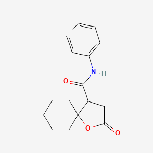 molecular formula C16H19NO3 B10812314 2-Oxo-n-phenyl-1-oxaspiro[4.5]decane-4-carboxamide CAS No. 31537-06-1