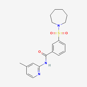 molecular formula C19H23N3O3S B10812329 3-(azepan-1-ylsulfonyl)-N-(4-methylpyridin-2-yl)benzamide 