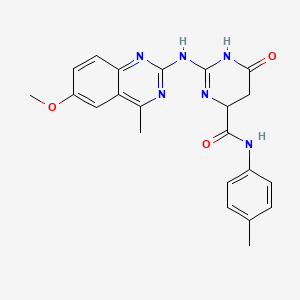 molecular formula C22H22N6O3 B10812330 2-[(6-methoxy-4-methylquinazolin-2-yl)amino]-N-(4-methylphenyl)-6-oxo-4,5-dihydro-1H-pyrimidine-4-carboxamide 