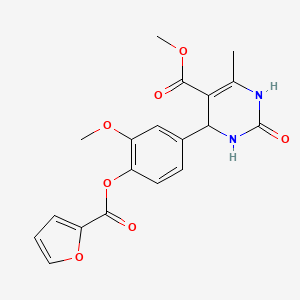 molecular formula C19H18N2O7 B10812340 Methyl 4-[4-(furan-2-carbonyloxy)-3-methoxyphenyl]-6-methyl-2-oxo-1,2,3,4-tetrahydropyrimidine-5-carboxylate 