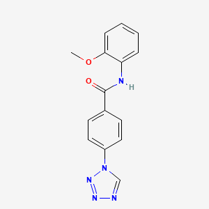 molecular formula C15H13N5O2 B10812357 N-(2-methoxyphenyl)-4-(1H-tetraazol-1-yl)benzamide 