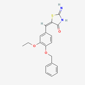 (5E)-5-[(3-ethoxy-4-phenylmethoxyphenyl)methylidene]-2-imino-1,3-thiazolidin-4-one