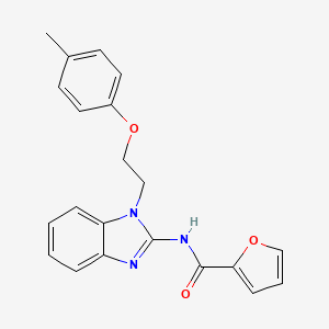 N-[1-[2-(4-methylphenoxy)ethyl]benzimidazol-2-yl]furan-2-carboxamide