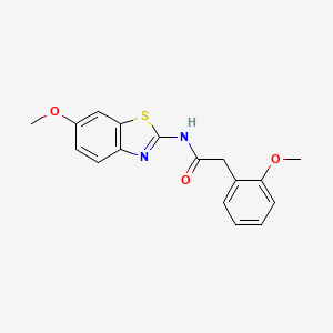 N-(6-methoxy-1,3-benzothiazol-2-yl)-2-(2-methoxyphenyl)acetamide