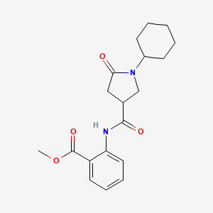 Methyl 2-{[(1-cyclohexyl-5-oxo-3-pyrrolidinyl)carbonyl]amino}benzoate