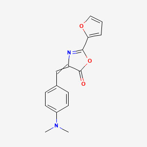 molecular formula C16H14N2O3 B10812608 4-[[4-(Dimethylamino)phenyl]methylidene]-2-(furan-2-yl)-1,3-oxazol-5-one 