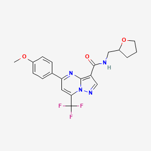 5-(4-methoxyphenyl)-N-(oxolan-2-ylmethyl)-7-(trifluoromethyl)pyrazolo[1,5-a]pyrimidine-3-carboxamide