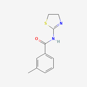 molecular formula C11H12N2OS B10812666 Benzamide, N-(4,5-dihydro-2-thiazolyl)-3-methyl- CAS No. 72225-21-9