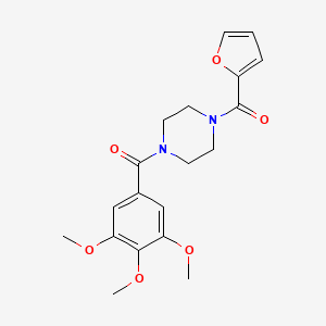 molecular formula C19H22N2O6 B10812773 Furan-2-yl{4-[(3,4,5-trimethoxyphenyl)carbonyl]piperazin-1-yl}methanone 