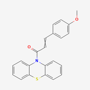 molecular formula C22H17NO2S B10812788 10H-Phenothiazine, 10-[3-(4-methoxyphenyl)-1-oxo-2-propenyl]- CAS No. 62829-72-5