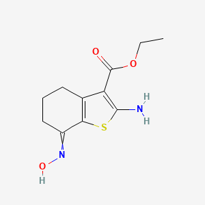 molecular formula C11H14N2O3S B10812794 Ethyl (7Z)-2-amino-7-(hydroxyimino)-5,6-dihydro-4H-1-benzothiophene-3-carboxylate 