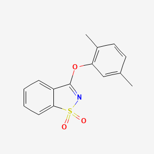 molecular formula C15H13NO3S B10812825 3-(2,5-Dimethylphenoxy)-1,2-benzothiazole 1,1-dioxide 