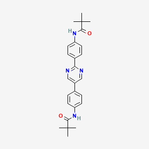 molecular formula C26H30N4O2 B10812875 N,N'-(pyrimidine-2,5-diyldibenzene-4,1-diyl)bis(2,2-dimethylpropanamide) 