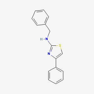 molecular formula C16H14N2S B10812887 2-Benzylamino-4-phenylthiazole CAS No. 15087-97-5