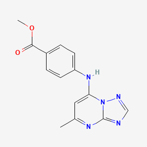 molecular formula C14H13N5O2 B10812999 Methyl 4-({5-methyl-[1,2,4]triazolo[1,5-A]pyrimidin-7-YL}amino)benzoate 