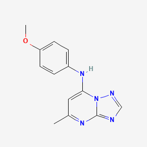 molecular formula C13H13N5O B10813000 N-(4-methoxyphenyl)-5-methyl-[1,2,4]triazolo[1,5-a]pyrimidin-7-amine 