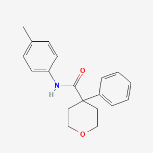 N-(4-methylphenyl)-4-phenyloxane-4-carboxamide