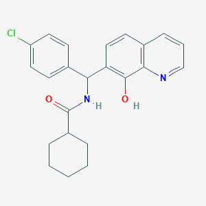 N-[(4-chlorophenyl)-(8-hydroxy-7-quinolyl)methyl]cyclohexanecarboxamide