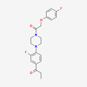 1-[3-Fluoro-4-[4-[2-(4-fluorophenoxy)acetyl]piperazin-1-yl]phenyl]propan-1-one