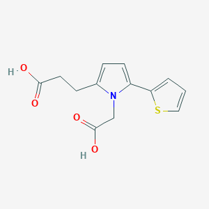 3-[1-(carboxymethyl)-5-(thiophen-2-yl)-1H-pyrrol-2-yl]propanoic acid