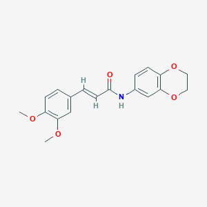 (E)-N-(2,3-Dihydrobenzo[b][1,4]dioxin-6-yl)-3-(3,4-dimethoxyphenyl)acrylamide