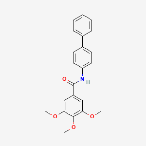 molecular formula C22H21NO4 B10813286 3,4,5-trimethoxy-N-(4-phenylphenyl)benzamide 