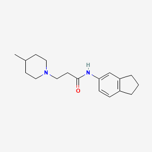 N-(2,3-dihydro-1H-inden-5-yl)-3-(4-methylpiperidin-1-yl)propanamide