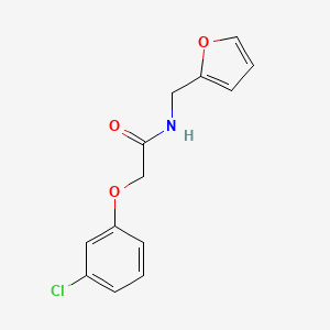 molecular formula C13H12ClNO3 B10813302 2-(3-chlorophenoxy)-N-(furan-2-ylmethyl)acetamide 