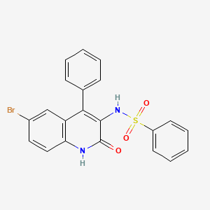 N-(6-bromo-2-hydroxy-4-phenylquinolin-3-yl)benzenesulfonamide