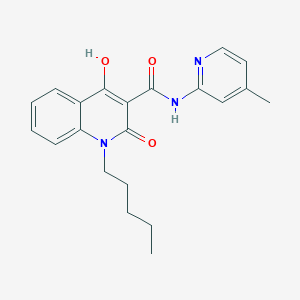 4-hydroxy-N-(4-methylpyridin-2-yl)-2-oxo-1-pentyl-1,2-dihydroquinoline-3-carboxamide