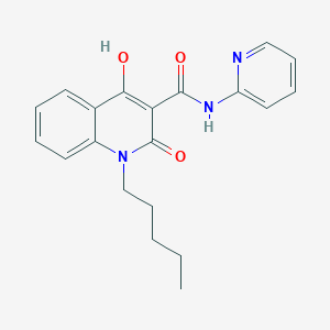 2-hydroxy-4-oxo-1-pentyl-N-pyridin-2-ylquinoline-3-carboxamide