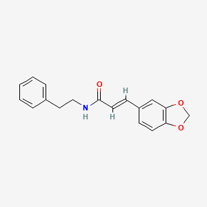 2-Propenamide, 3-(1,3-benzodioxol-5-yl)-N-(2-phenylethyl)-, (E)-