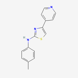 B10813468 N-(4-Methylphenyl)-4-(4-pyridinyl)-1,3-thiazol-2-amine CAS No. 5656-12-2