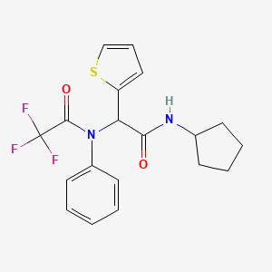 N-(2-(Cyclopentylamino)-2-oxo-1-(thiophen-2-yl)ethyl)-2,2,2-trifluoro-N-phenylacetamide