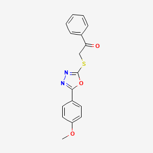 2-{[5-(4-Methoxyphenyl)-1,3,4-oxadiazol-2-yl]sulfanyl}-1-phenylethanone