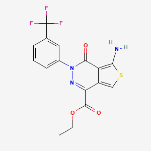 Ethyl 5-Amino-4-oxo-3-(3-(trifluoromethyl)phenyl)-3,4-dihydrothieno[3,4-d]pyridazine-1-carboxylate