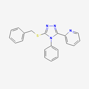 2-(5-Benzylsulfanyl-4-phenyl-1,2,4-triazol-3-yl)pyridine