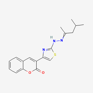 molecular formula C18H19N3O2S B10813717 3-[2-[2-(4-Methylpentan-2-ylidene)hydrazinyl]-1,3-thiazol-4-yl]chromen-2-one 