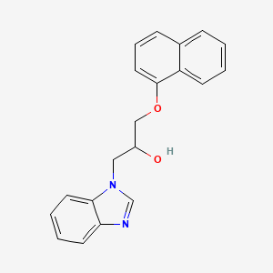 molecular formula C20H18N2O2 B10813740 1-(1H-benzimidazol-1-yl)-3-(naphthalen-1-yloxy)propan-2-ol 