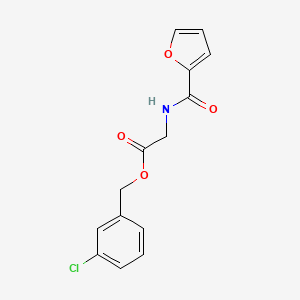 molecular formula C14H12ClNO4 B10813777 (3-Chlorophenyl)methyl 2-(furan-2-carbonylamino)acetate 