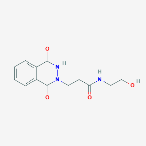 molecular formula C13H15N3O4 B10813800 3-(1,4-dioxo-3H-phthalazin-2-yl)-N-(2-hydroxyethyl)propanamide 