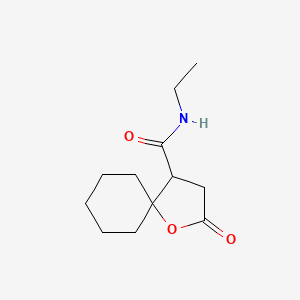 molecular formula C12H19NO3 B10813903 N-ethyl-2-oxo-1-oxaspiro[4.5]decane-4-carboxamide 