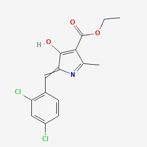 molecular formula C15H13Cl2NO3 B10813915 Ethyl 5-[(2,4-dichlorophenyl)methylidene]-4-hydroxy-2-methylpyrrole-3-carboxylate 